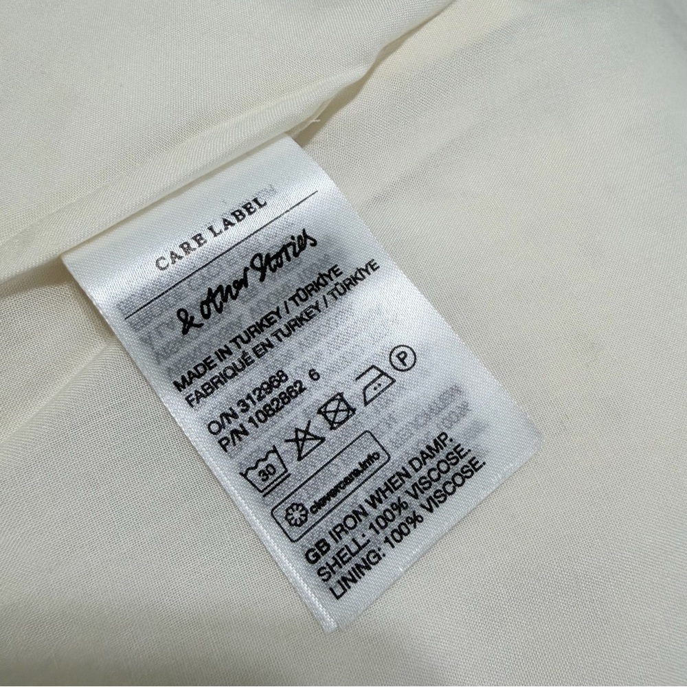 & Other Stories Floral Satin Mini Dress Size 6 NWT - Picture 10 of 10